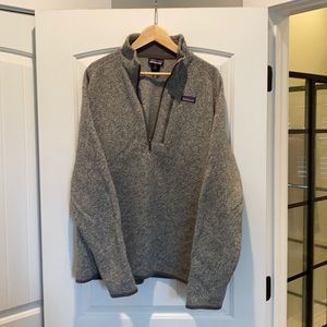 Men’s Patagonia Better Sweater 1/4 zip, XL, grey